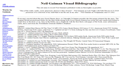 Desktop Screenshot of neilgaimanbibliography.com